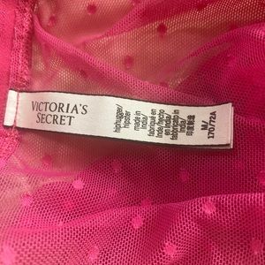Victoria’s Secret see through pink poka dot panties size medium
